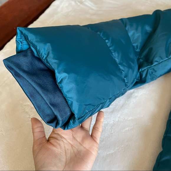 landsend turquoise puffer midi jacket - Picture 7 of 13